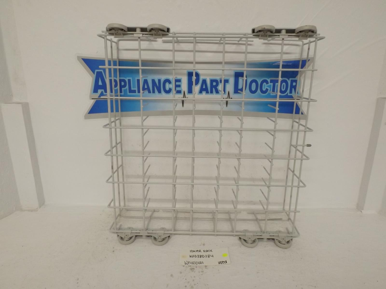 Whirlpool Dishwasher W10380384 Lower Rack Used Whirlpool Dishwasher W10380384 Lower Rack Used